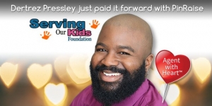 Through the Agent with Heart Program, Real Estate Professional Dertrez Pressley Donates to Support Our Kids Foundation on Behalf of His Clients